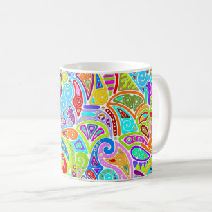 Hand And Digitally Painted Pattern Art 7 Coffee Mug