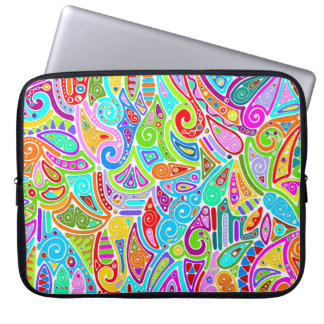 Hand And Digitally Painted Pattern Art 7 Laptop Sleeve