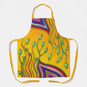 Hand And Digitally Painted Pattern Art 8 Apron