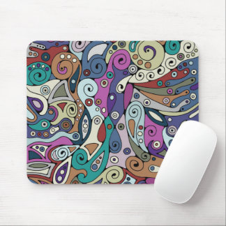 Hand And Digitally Painted Pattern Art 8 Mouse Pad
