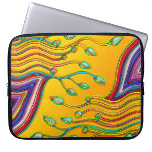 Hand And Digitally Painted Pattern Art 9 Laptop Sleeve