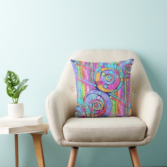 Hand And Digitally Painted seamless Pattern 23 Cushion (Chair)
