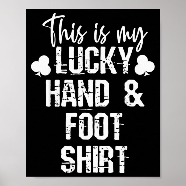 Hand And Foot Card Game Player Gift Funny Sharks C Poster (Front)