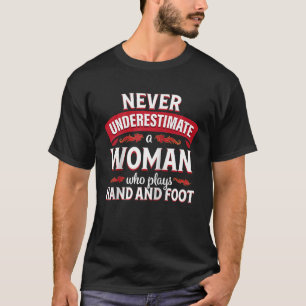 Hand and Foot Card Game  Woman Player Raglan Baseb T-Shirt
