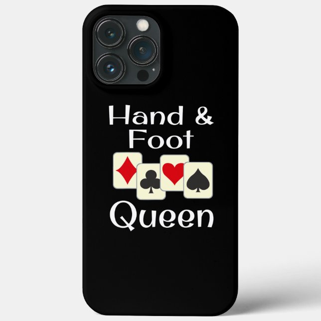 Hand And Foot Queen Playing Card Game Champion Case-Mate iPhone Case (Back)