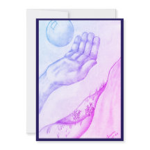 Hand and Sphere - Blue