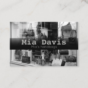 Hand bag purse business card
