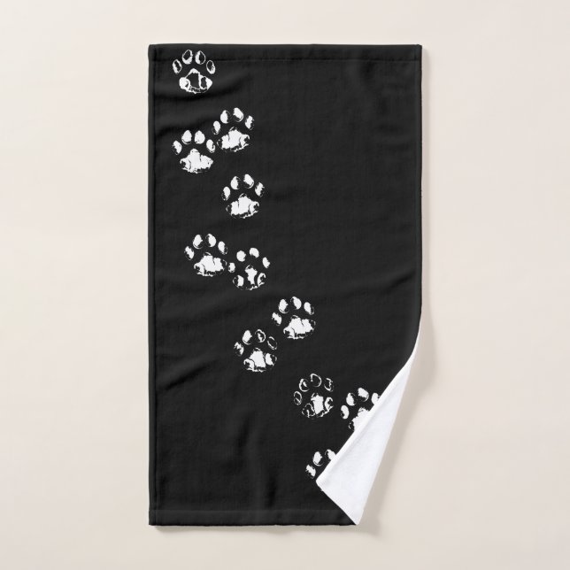 HAND/BATH TOWEL -CAT or DOG PAW PRINTS/TRACKS (Hand Towel)