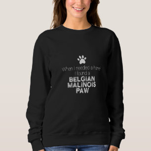 Hand Belgian Malinois Paw Belgian Shepherd Dog   Sweatshirt