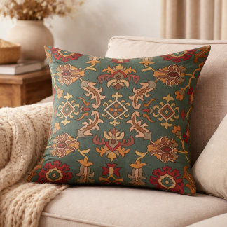 Hand Block Print Pillow Cover Boho Rustic Decor