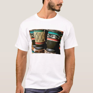 Hand carved drums, Livingston, Zambia T-Shirt