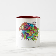 Hand-Coloured Bird Mug – Calming Nature-Inspired A
