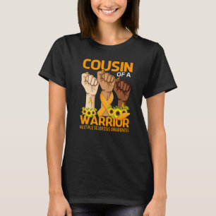Hand Cousin Of A Warrior Multiple Sclerosis Awaren T-Shirt