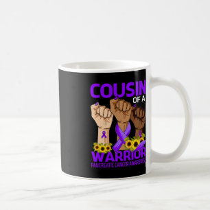 Hand Cousin Of A Warrior Pancreatic Cancer Awarene Coffee Mug