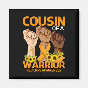 Hand Cousin Of A Warrior RSD CRPS Awareness Sunflo Magnet