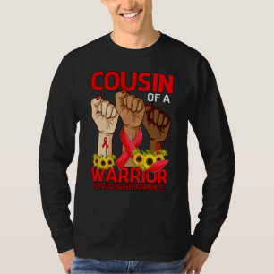 Hand Cousin Of A Warrior Substance Abuse Awareness T-Shirt