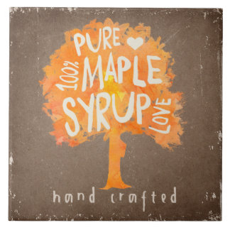 Hand Crafted Pure Maple Tree Syrup Decorative Tile