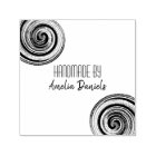 Hand Crafted Swirl Self Inking Rubber Stamp