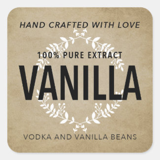Hand crafted Vanilla Extract label VE006_06sq