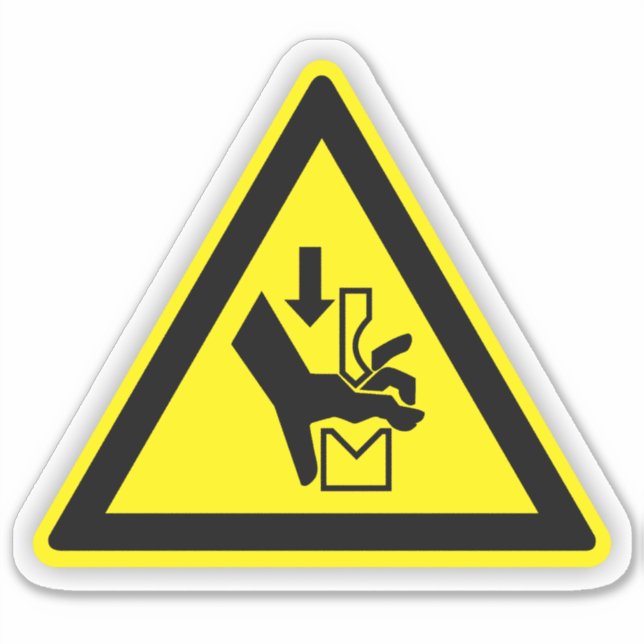 Hand Crush Moving Parts Label (Front)