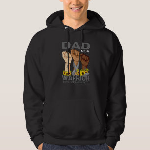 Hand Dad Of A Warrior Brain Tumour Awareness Sunfl Hoodie