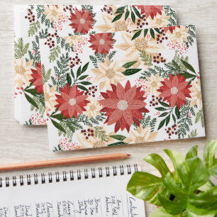 HAND DELIVER Christmas Festive Watercolor Flora Envelope