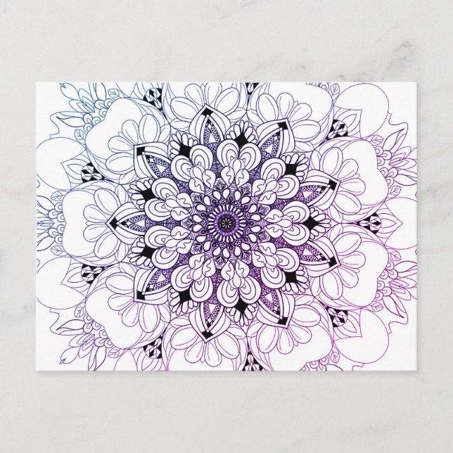 Hand-Designed Colorful Mandala Art Cards (Front)