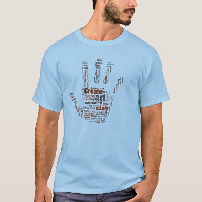 'Hand' designed Pottery Art T T-Shirt (Front)