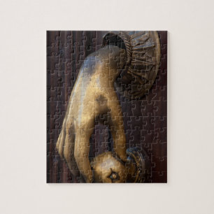 Hand door knocker close-up, Mexico Jigsaw Puzzle