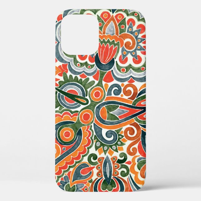 hand draw marker flower ethnic design. Ukrainian t Case-Mate iPhone Case (Back)