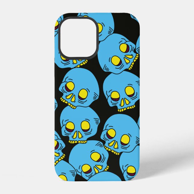 Hand draw skull pattern. Seamless skull pattern re iPhone Case (Back)