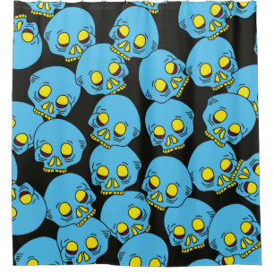 Hand draw skull pattern. Seamless skull pattern re Shower Curtain