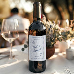 Hand Draw Vintage Blue That's Amore Wedding Wine Label<br><div class="desc">Celebrate your love with this vintage-inspired wine label, featuring hand-drawn lettering and a classic blue palette. The charming "That's Amore" design adds a nostalgic Italian touch, making it perfect for weddings, rehearsal dinners, or engagement celebrations. To customise details, click "Details." To move text or adjust the size, font, or colour,...</div>