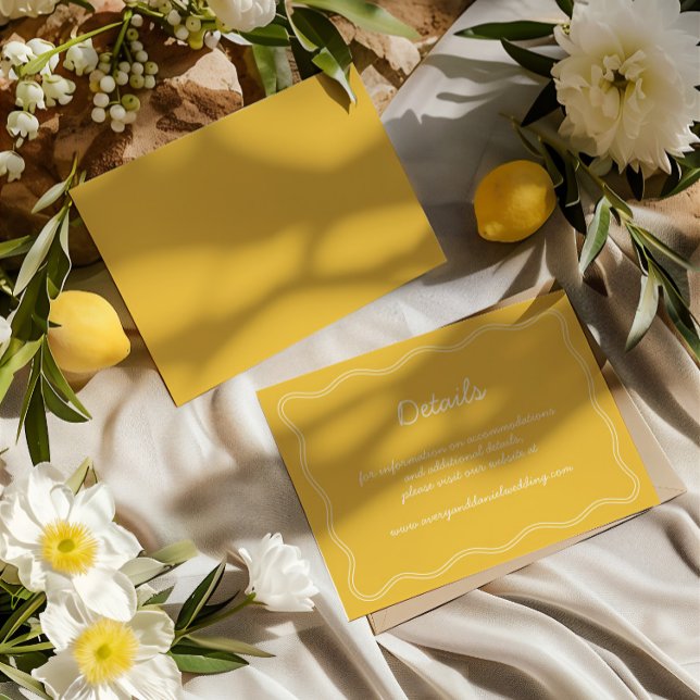 Hand Draw Vintage Yellow Handwritting Details Enclosure Card (Hand Draw Vintage Yellow Handwritting Details Enclosure Card)