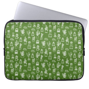 Hand Drawing Cactus Collage Laptop Sleeve