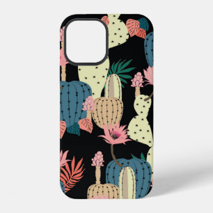 Hand drawing Cactus Plant and flowers Seamless Pat iPhone 12 Case