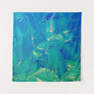 Hand drawing oil painting, spots of paint and brus tapestry