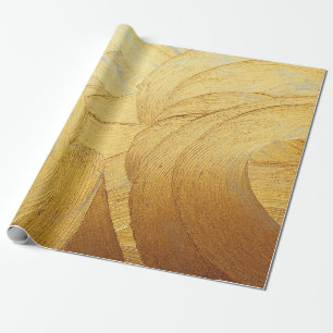 Hand drawing paint gold brush stroke wrapping paper