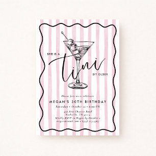 Hand Drawn A Tini Bit Older 30’s Birthday Party  Invitation