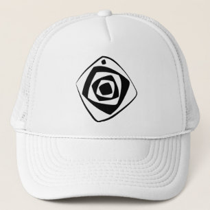 Hand-Drawn Abstract - Art Stunning Geometric white Trucker Hat