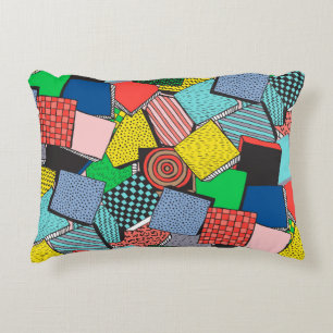 Hand Drawn Abstract Blocks Texture Decorative Cushion