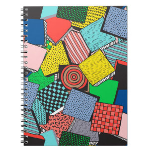Hand Drawn Abstract Blocks Texture Notebook