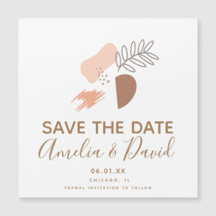 Hand  Drawn Abstract Botanical Save the Date Photo