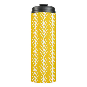 Hand drawn abstract floral seamless pattern thermal tumbler