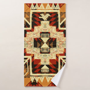 Hand drawn abstract illustration native American s Bath Towel