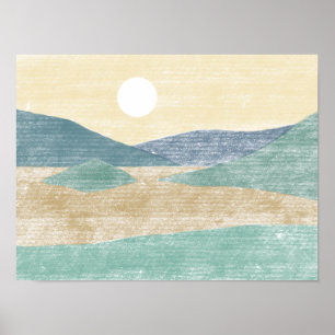 Hand Drawn Abstract Landscape Poster