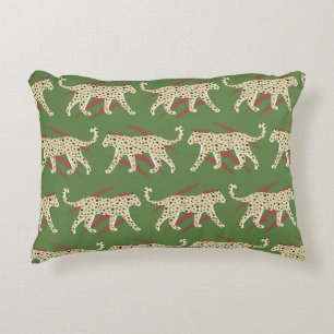 Hand Drawn Abstract Leopard Cheetah with Animal Sk Decorative Cushion
