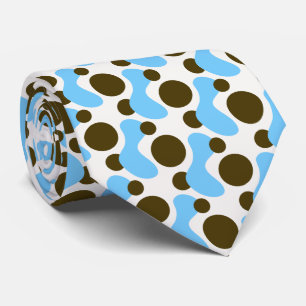Hand drawn Abstract Organic Shapes Necktie