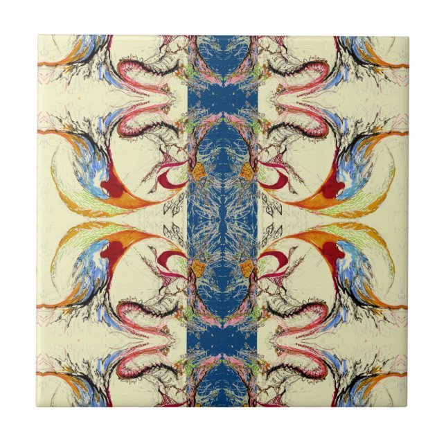 Hand Drawn Abstract Pattern Tile (Front)