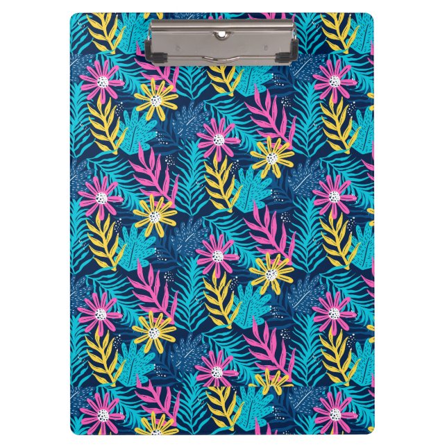Hand Drawn Abstract Pattern With Plants-86761 Clipboard (Front)